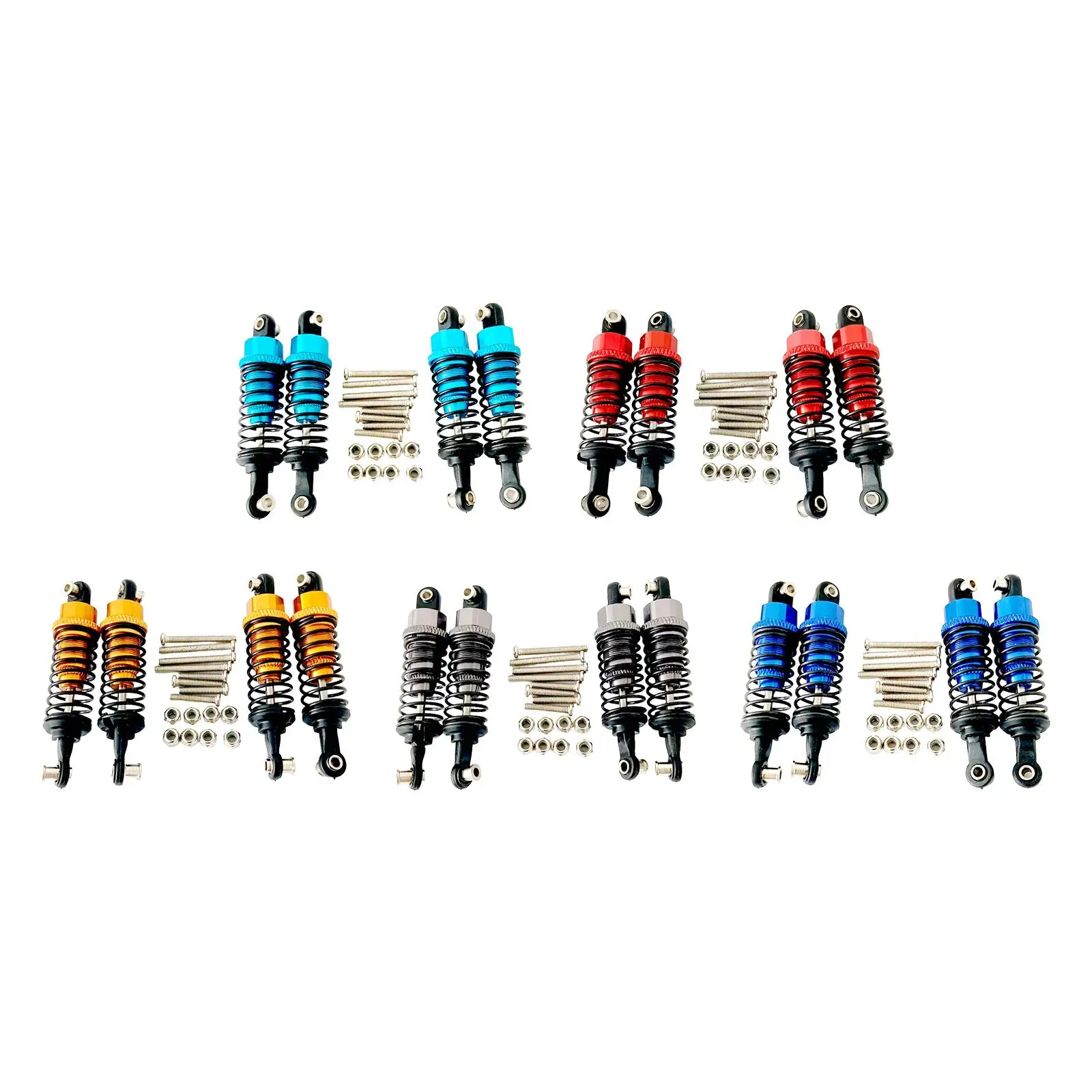4 Pieces Oil Shock Absorbers for RC Car Spare Parts for Remote Control Car Dampers 1/12 1/16 Scale for D90 MN78 MN82 C14 C24