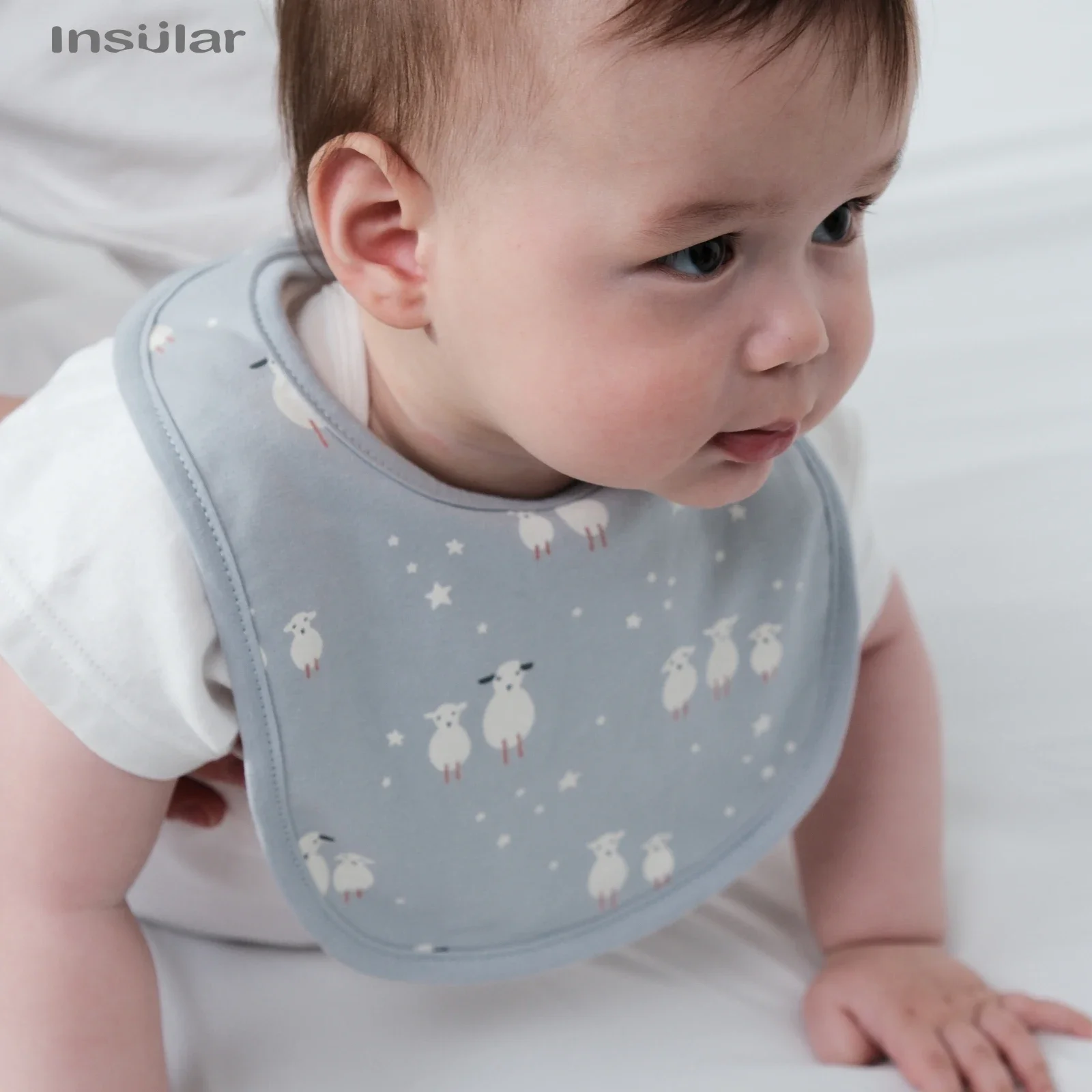 Suave 3 unids/set Baberos para bebé recién nacido alimentación botón a presión de dibujos animados suave en forma de U toalla de Saliva infantil Baberos de algodón para bebé babero de comedor - imagen 4