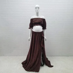 Vestido premamá de algodón para sesión de fotos y celebraciones