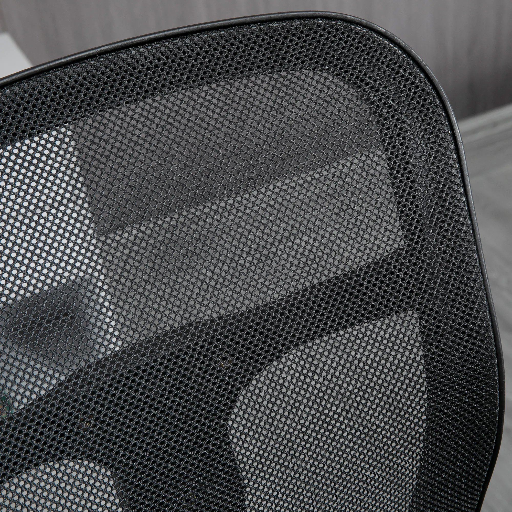 Vinsetto Ergonomic Mesh Drawing Chair Swivel Desk Chair with Armrests Adjustable Footrest Ring and Seat Height for Living Room Office 59X59X95-115 cm Black - imagen 5