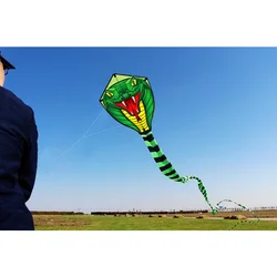 Cometa niños y adultos – Voladora serpiente de nailon con control fácil