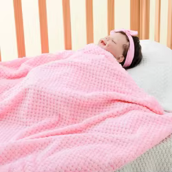 Manta de bebé de 67x99cm, manta gruesa de franela de Color sólido a cuadros de piña para bebé, manta para sofá para niños, manta para lanzar