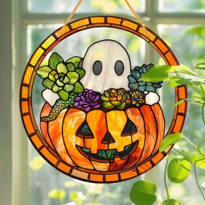 Fantasma Halloween acrílico colgante para ventana decoración infantil - imagen 5