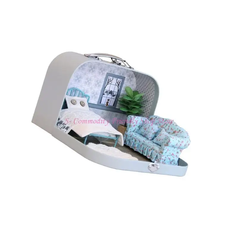 85AE Educational Girls Dedoming Travel Muebles Muebles Estructura metal metal Babata compacta Sorpresa cumpleaños - imagen 3