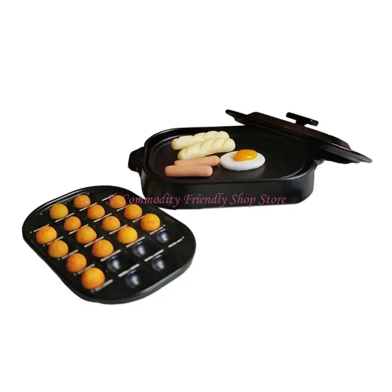 85AE cocina en miniatura sartén juguete casa muñecas decoración juego utensilio cocina juguete niños jugar casa accesorio - imagen 2