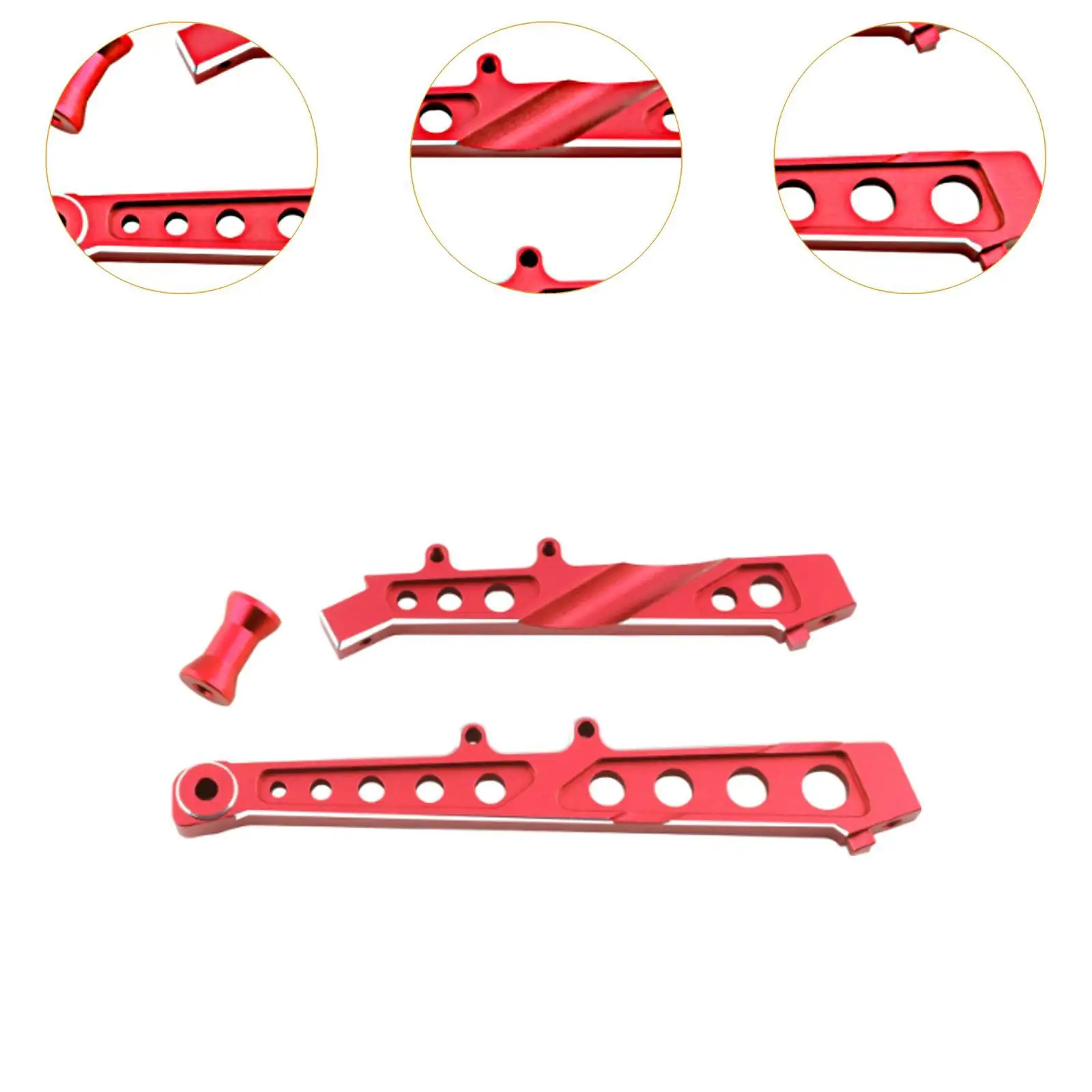 Aluminum Front and Rear Chassis Brace RC Car Replacement Part Lightweight Remote Control Car Fittings for Ara109011 Ara109001