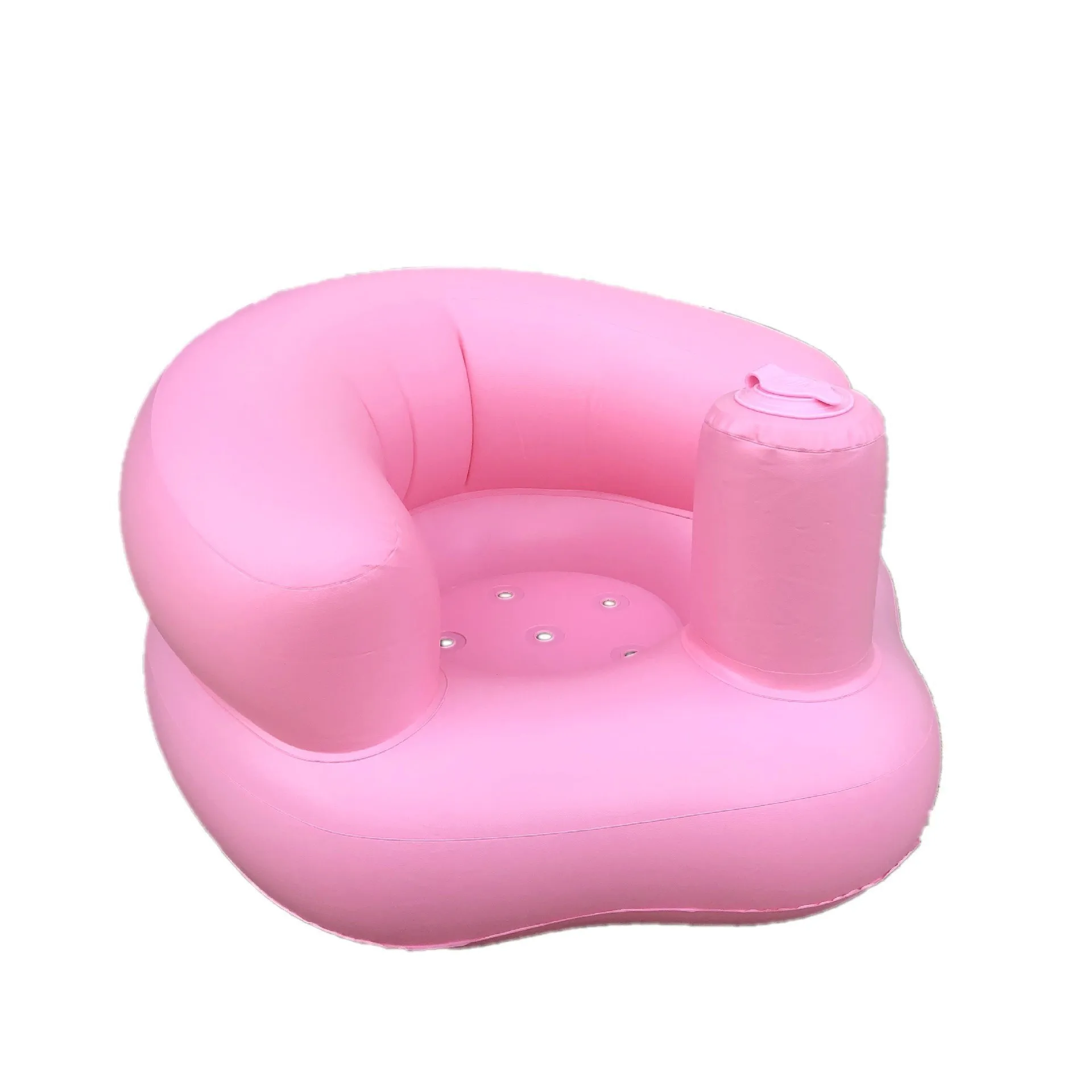 Asiento inflable de Color sólido para bebé, soporte trasero, asiento de baño infantil plegable portátil, silla de entrenamiento, soporte para Baby Shower, sofá nuevo - imagen 5