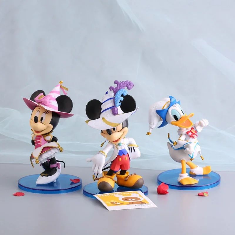 Disney-figuras de acción de dibujos animados para niños, modelo de colección de juguetes de Mickey Mouse, Pato Donald, adornos de escritorio, muñeca, regalos de navidad - imagen 2