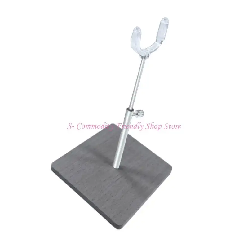 Soporte expositor para muñecas con base de madera ajustable
