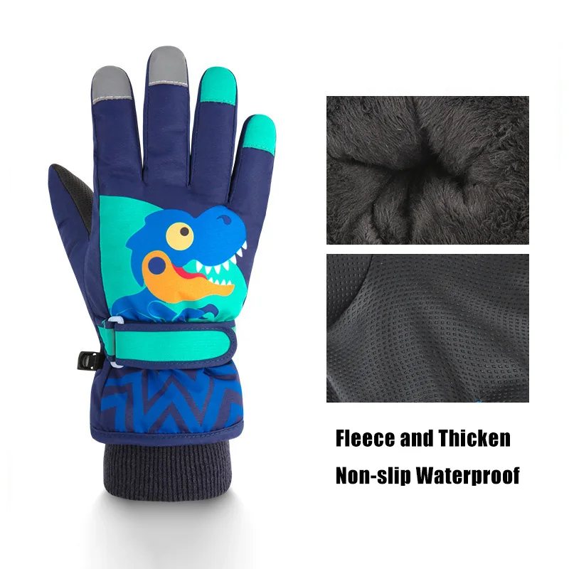 Manoplas de invierno impermeables para bebé – Interior lana coral - imagen 4