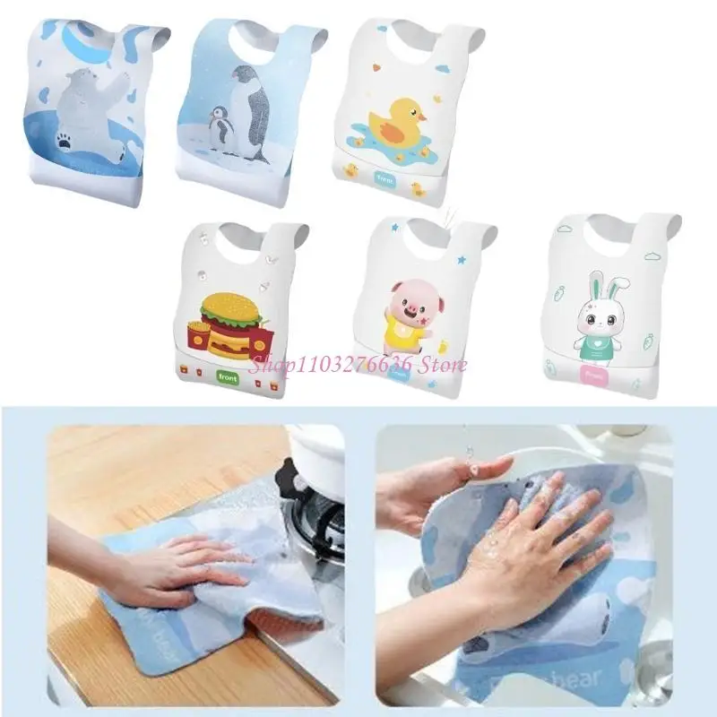 R6FD Cotton Bab Burp Ports Nursing Babing Feeding Bab para niños pequeños 0-6 Año - imagen 3