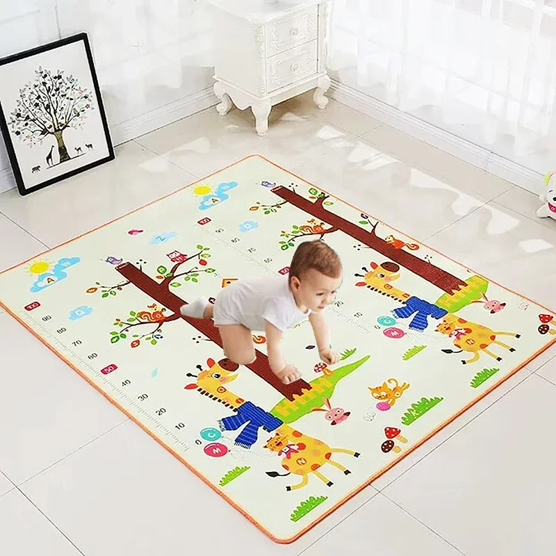 Alfombra no tóxica gruesa de 1CM EPE para actividades de bebé, gimnasio, esteras de juego para gatear, alfombra plegable, alfombra de juego para bebé, alfombra de seguridad para niños