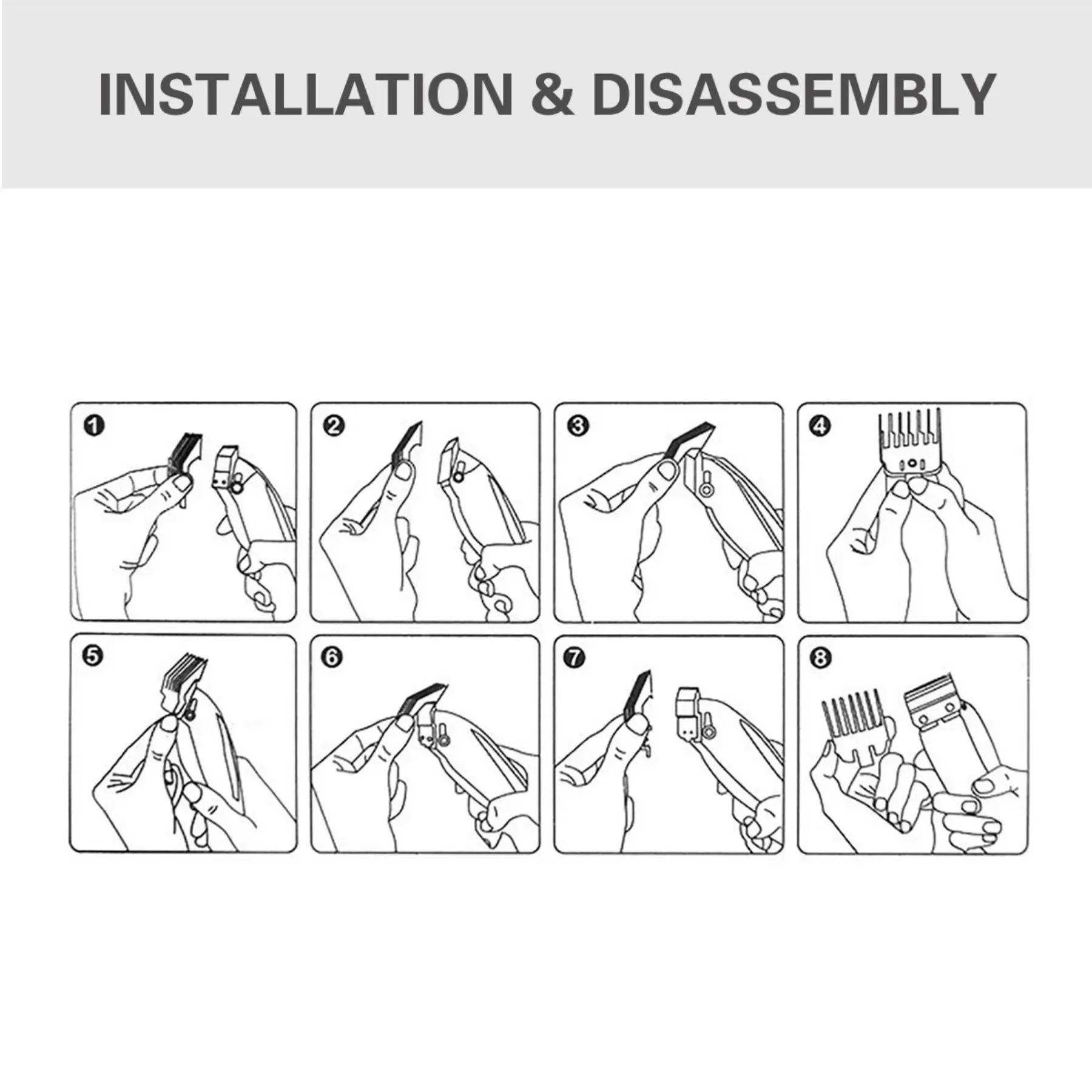 Accesorios protectores universales para cortadora de pelo, 10 Uds., accesorio para recortadora profesional de peluquero, peines de límite, juego de protectores de repuesto - imagen 5