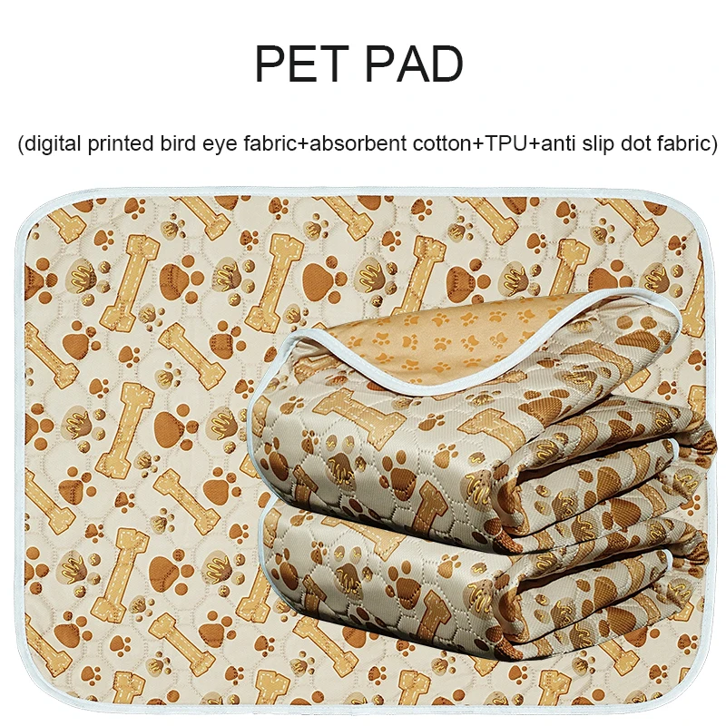 Almohadilla para orinar para mascotas reutilizable y lavable, bonita estera de entrenamiento impermeable para cachorros, manta de pañal absorbente antideslizante para perros y gatos