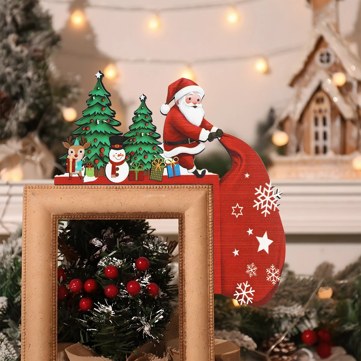 Adorno Navidad madera para puerta – Decoración habitación infantil - imagen 3