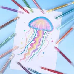 Bolígrafo de gel con purpurina para dibujar y colorear niños