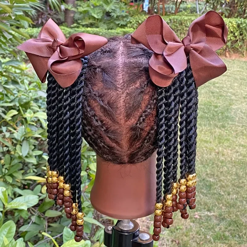 Extensión de cabello trenzada con clip lazo para niñas - imagen 4