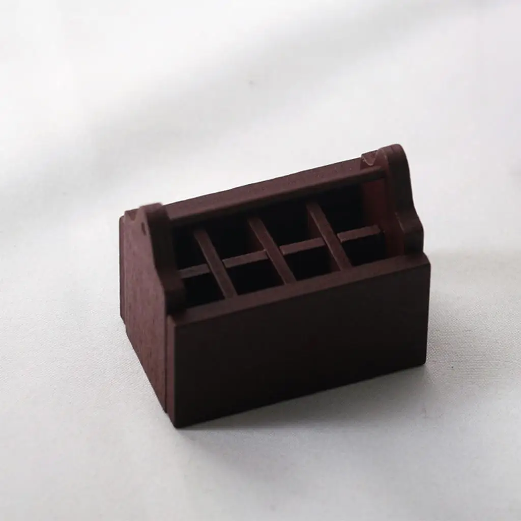 2xHandmade Wood Toolbox Crate for 1:12 Dollhouse & 1:6 Doll Life Scene Decor