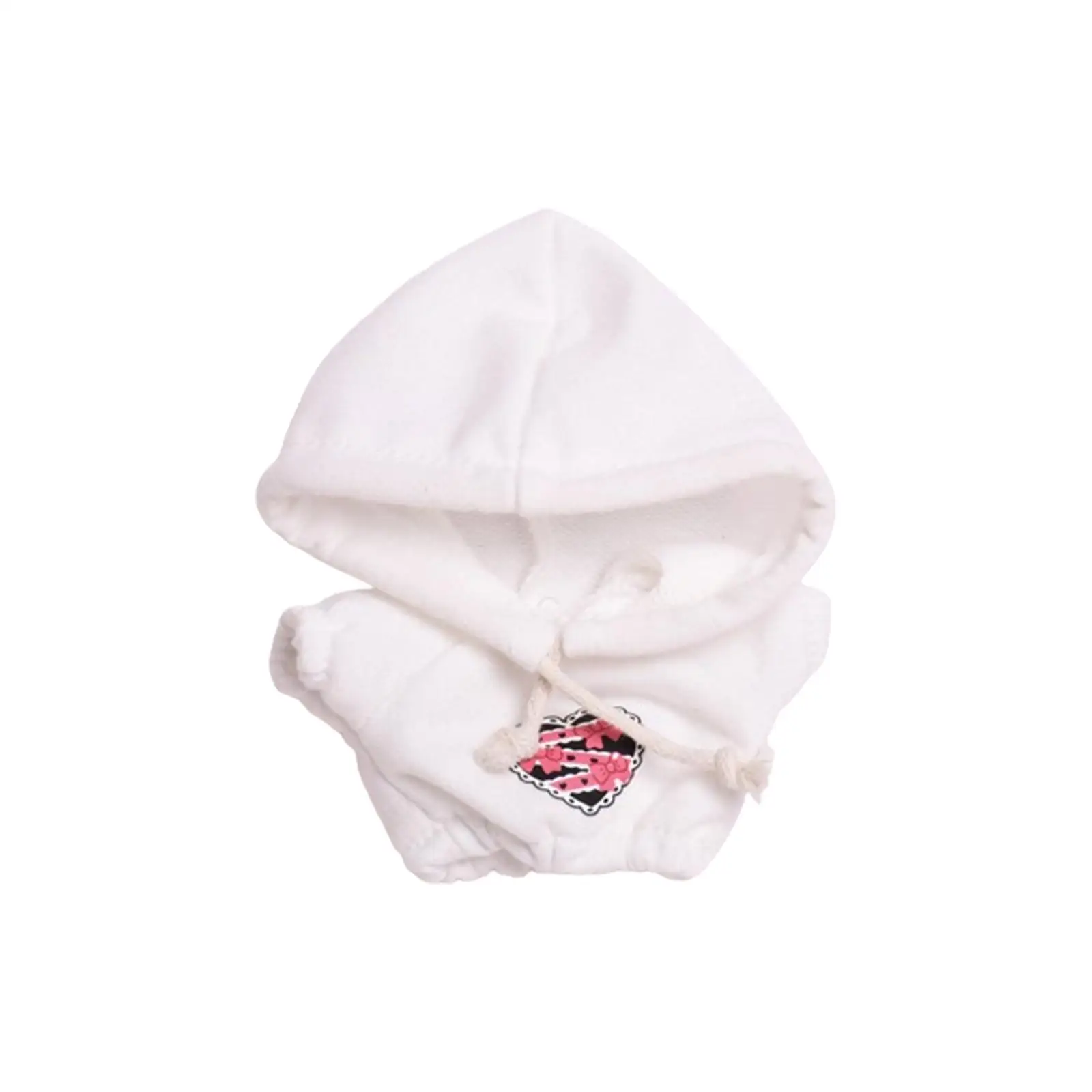 Doll Clothes for 15cm Plush Doll,Stuffed Animals Accessories,Doll Sweatshirt Heart Pattern,Soft Stylish Cartoon Doll Clothing