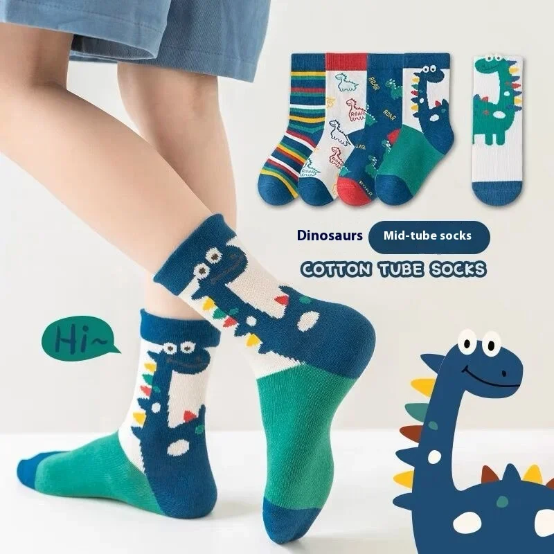 Calcetines dinosaurios de algodón suave para niños – Cómodos - imagen 4