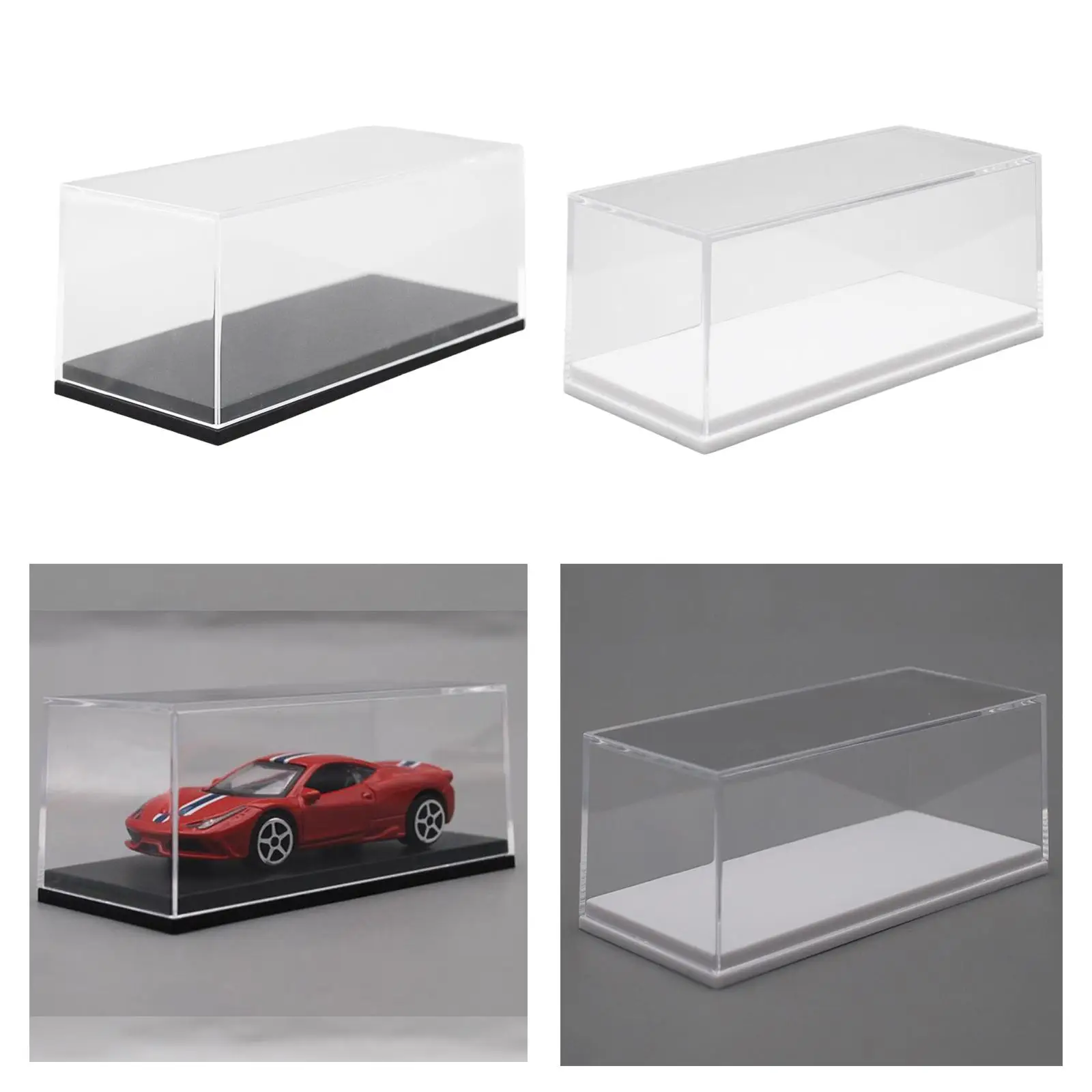 Acrylic Display Case Crafts Collectible Stackable Diecast Model Car Showcase for 1/87 Car Dolls Cosmetics Action Figures Statue