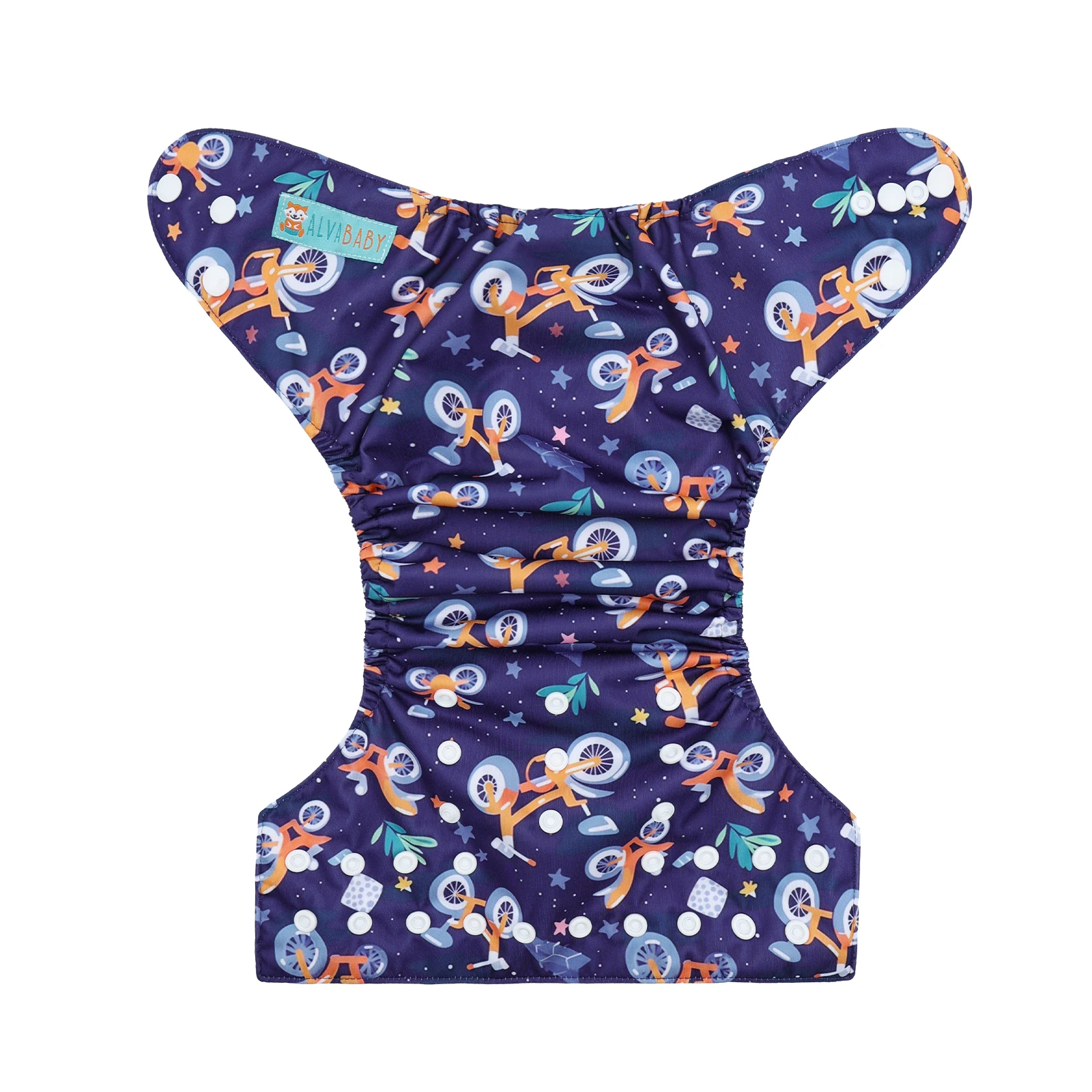 ALVABABY Pañal de tela ajustable con bolsillo poliéster para bebé - imagen 5