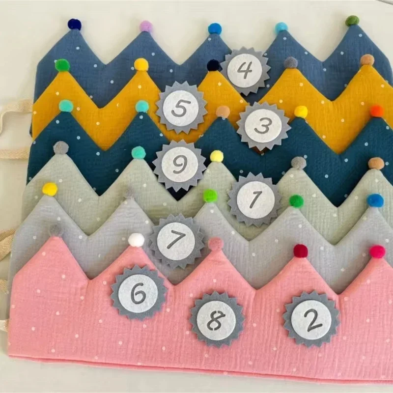 Accesorios de corona de algodón, accesorios de fotografía para niños, sesión de fotos, corona de cumpleaños, sombrero de bebé, accesorios de fotografía, accesorios de fiesta de cumpleaños - imagen 3