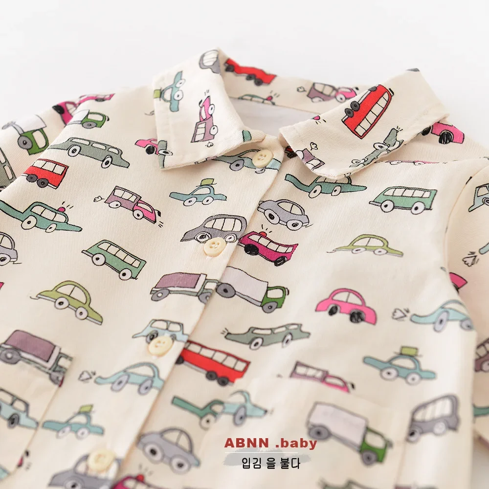 Nueva ropa de otoño para bebés, monos infantiles con estampado completo de coches, mono para niños pequeños, traje infantil - imagen 4