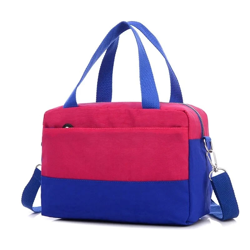 Bolso maternal de estilo casual con franjas de colores para mamás