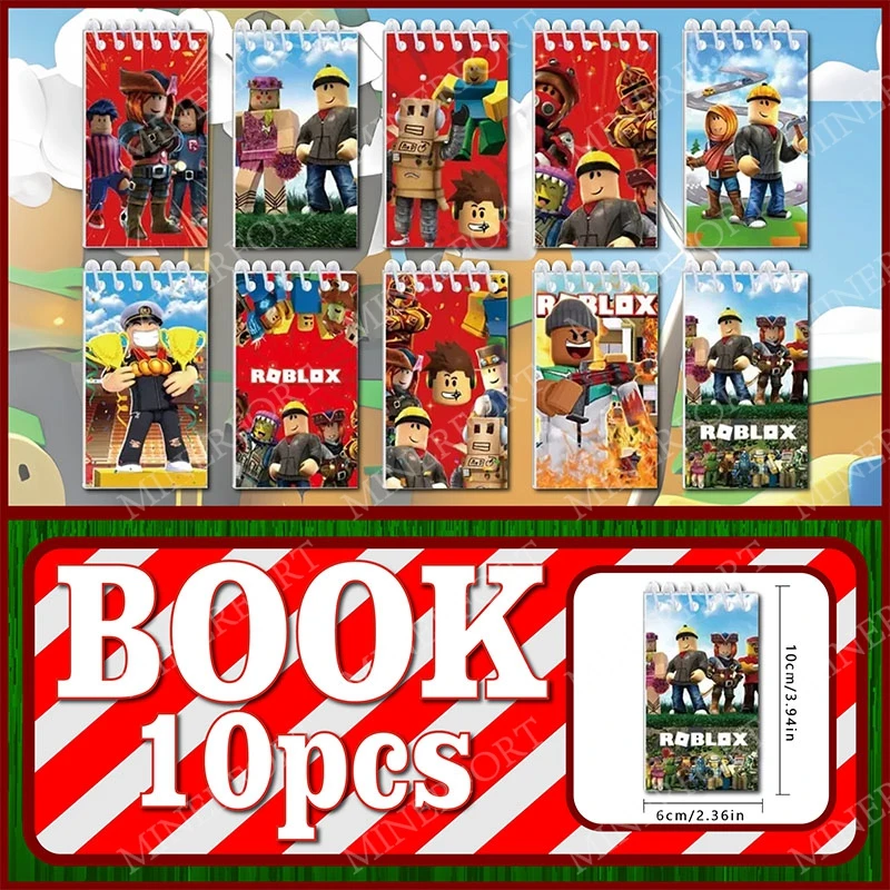 Roblox tema personaje de dibujos animados cuadernos patrón decoración papelería suministros para estudiantes regalos accesorios fiesta diaria - imagen 5