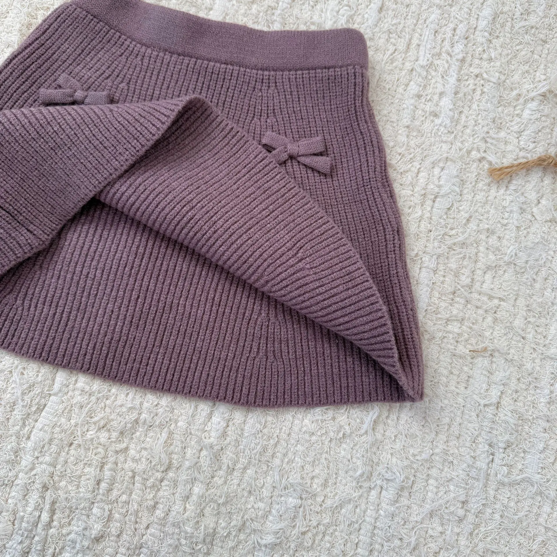 Ropa para niñas de 1 a 5 años, falda Vintage para niñas, minifalda de punto, prendas de punto bonitas para niñas, traje para niños pequeños - imagen 4