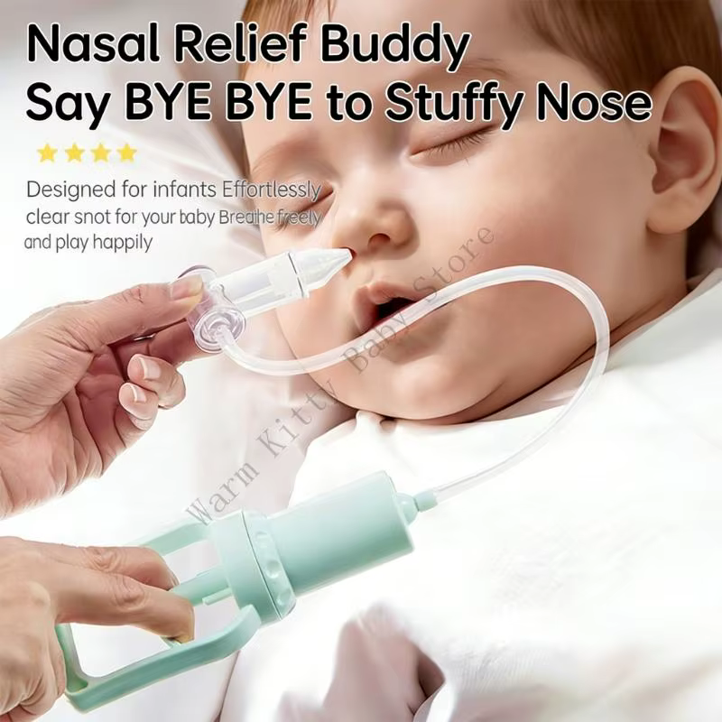 XXFE Aspirador Nasal Bebé Manual con Punta Redonda Suave Ergonómico