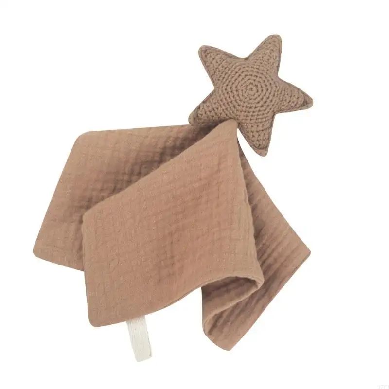 D7YD Toalla para dentición del bebé, babero para alimentar, manta seguridad suave, toalla algodón, paño para eructar,