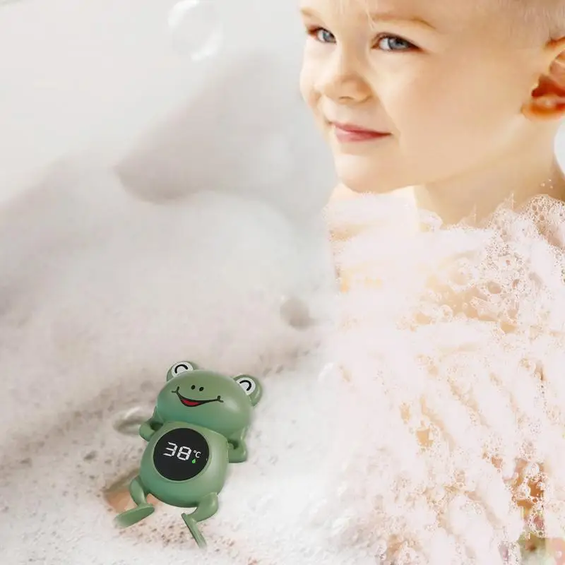 Termómetros de baño de seguridad para bebés, bonitos dibujos de rana, impermeables, para bañera de bebé, termómetros para bañera tipo C para la familia - imagen 2