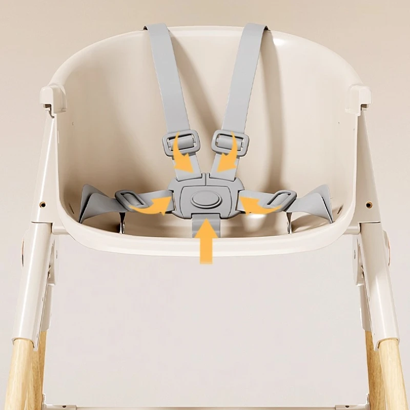 Silla de comedor plegable para niños, silla de mesa ligera y práctica, asiento elevador para comer antiribaltes, silla lateral con bandeja para niños - imagen 5