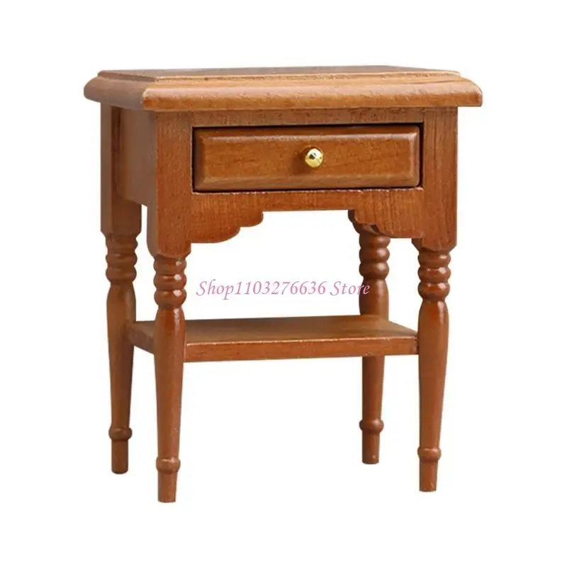 R6FD 1:12 Casas muñecas a escala Escenas miniaturas Mini Mini Night Stand 1:12 Casas muñecas muebles en Regalos - imagen 2