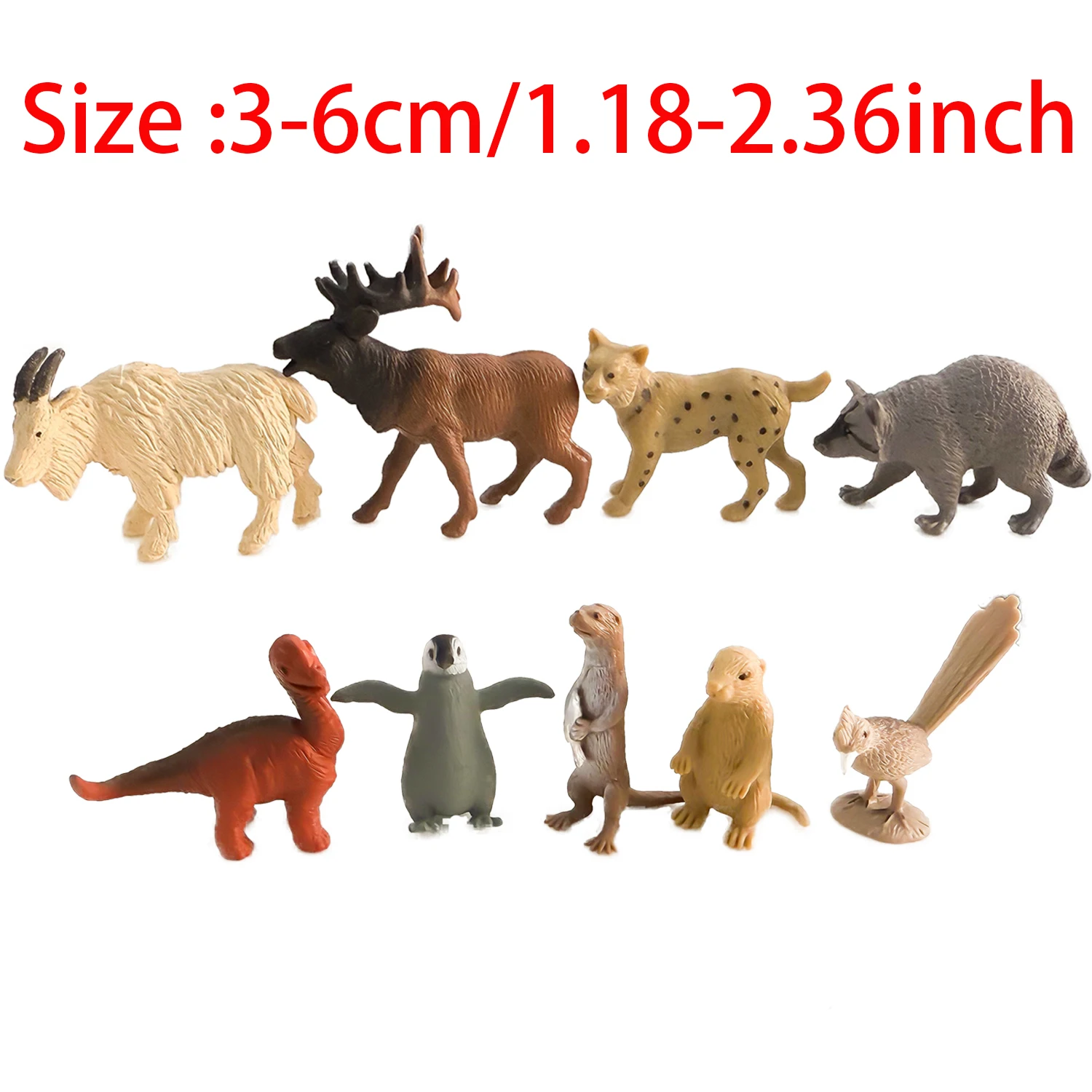 Figuras de estilo mixto al azar, mascota, gato, pingüino, león, tigre, serpiente, zoológico, figuras de acción de Anime, regalo coleccionable, figuras de Navidad - imagen 2