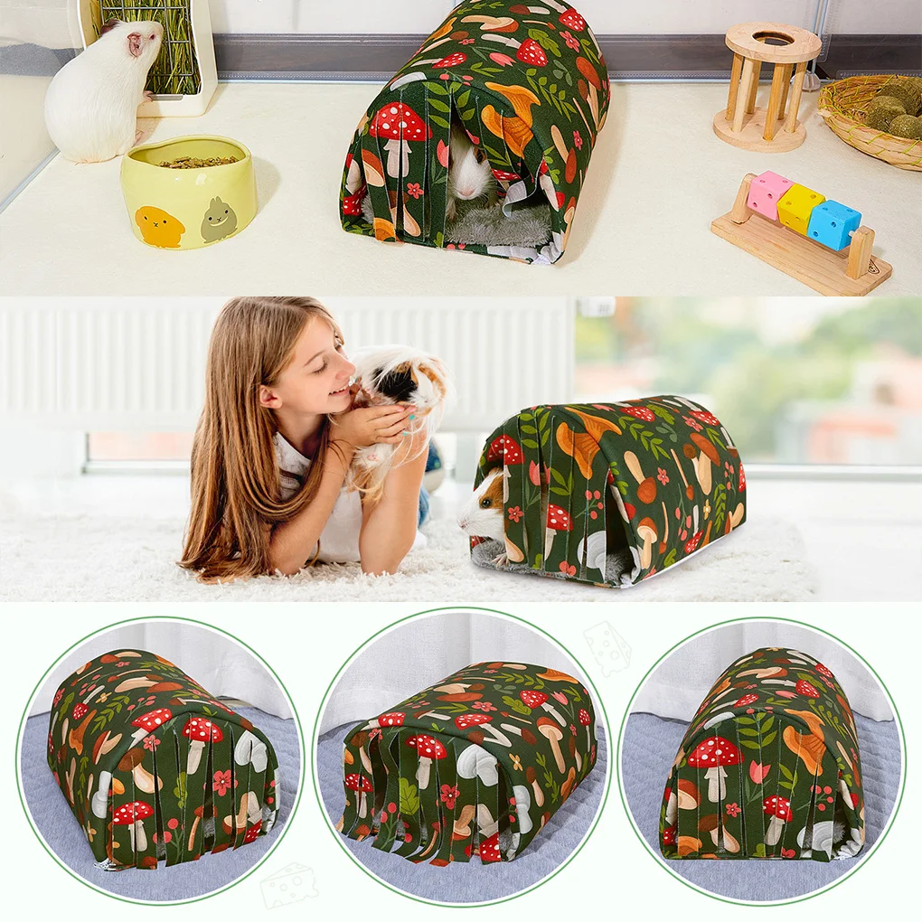 Colector de conejillo de indias para hámster de algodón lavable, ocultador de conejillos de indias, hábitats de casa, cama acogedora de conejo para accesorios para hámster de mascotas - imagen 3