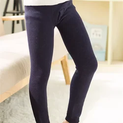 Leggings térmicos de terciopelo gruesos y elásticos para niños