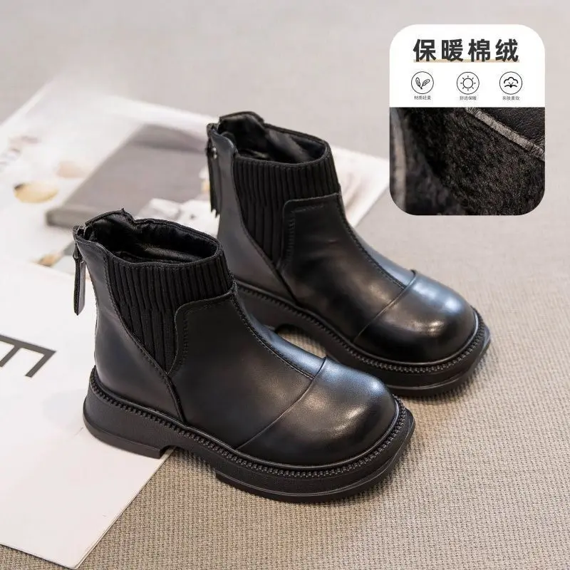 Botas de nieve infantiles antideslizantes y térmicas estilo británico - imagen 2