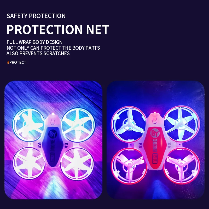 Y3 Mini OVNI Drone de control remoto con luces para niños - imagen 4