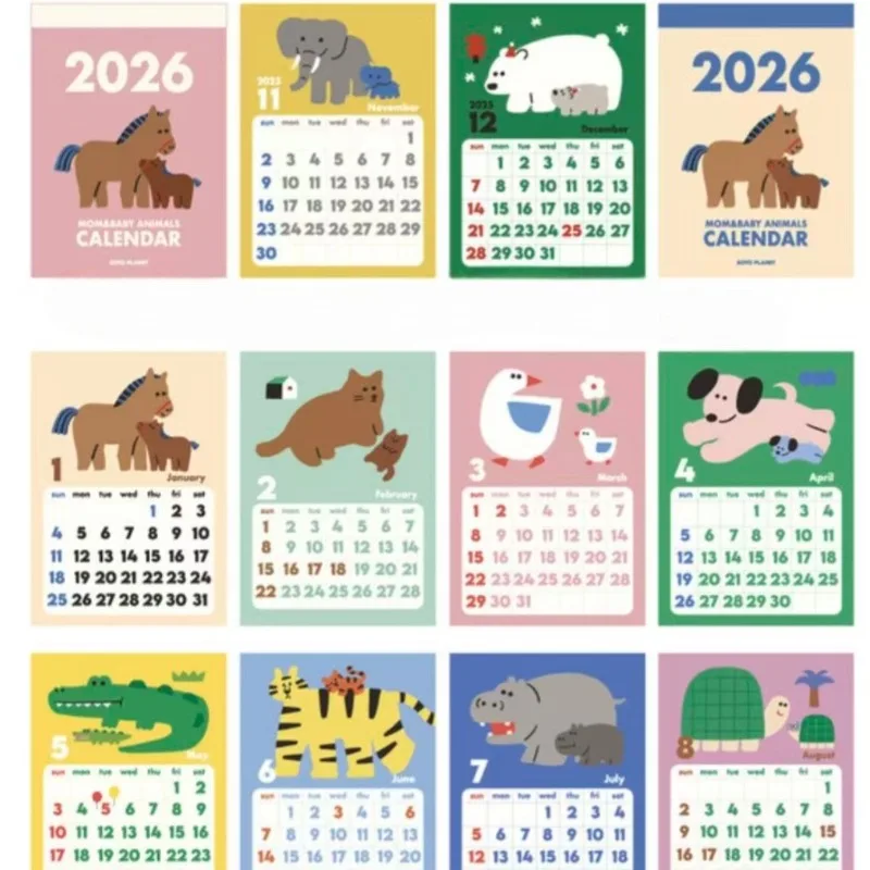 Calendario de pared de estilo coreano del Año del Caballo 2026: lindo diseño de Pony, decoración minimalista y accesorio fotográfico perfecto para el hogar. - imagen 3