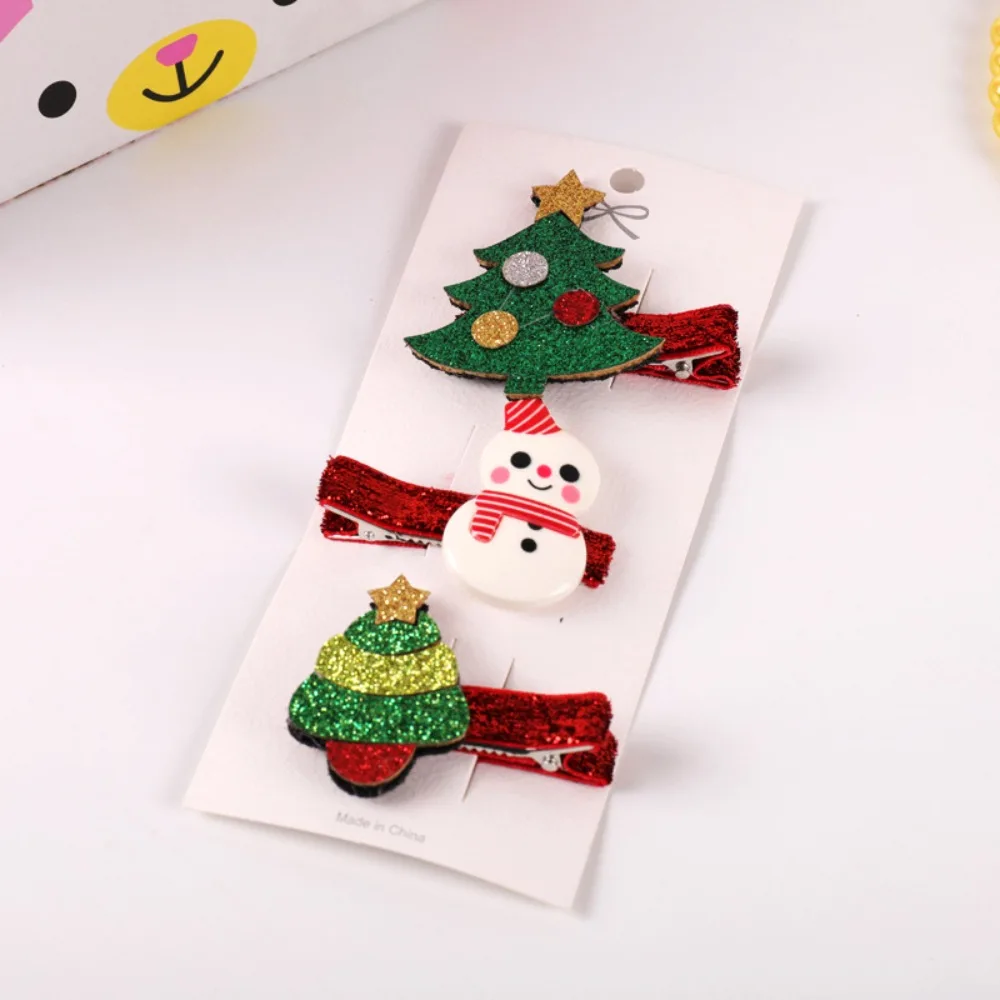 Pinzas para el pelo de árbol de Navidad para niños y niñas, horquillas con campana de Reno y Natividad, accesorios para el cabello de Navidad, regalo de Navidad de Año Nuevo 2025 - imagen 5