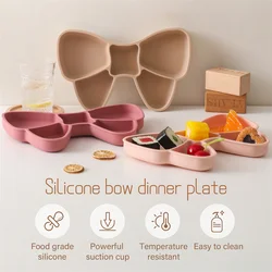 Juego de vajilla para bebé con plato de silicona sin BPA antideslizante