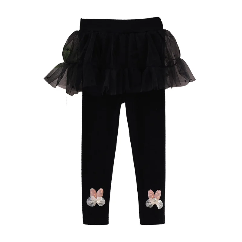 Falda de algodón de calidad para niñas, pantalones para niños, faldas de princesa, pantalones negros grises para bebés, mallas para niños - imagen 5