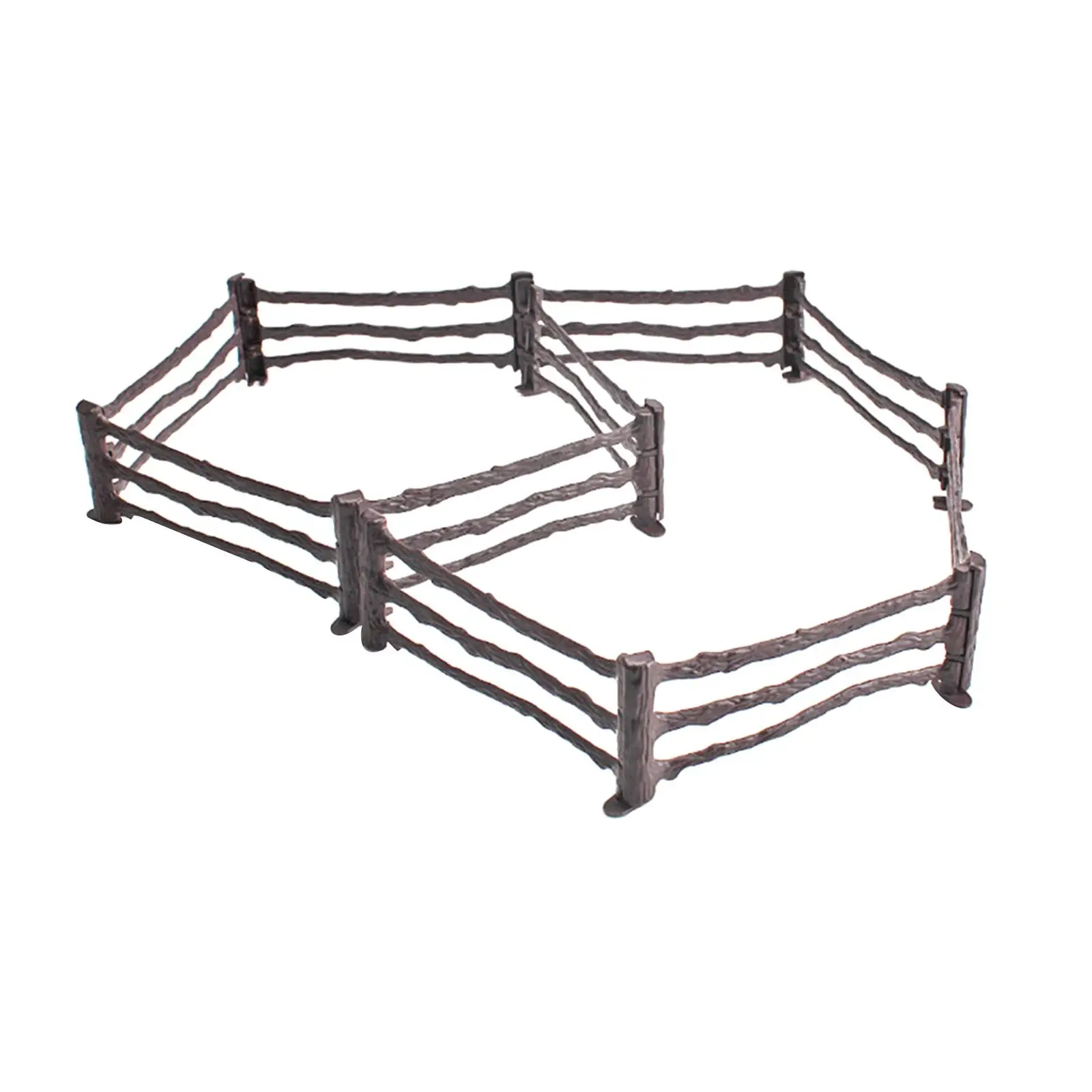 2-4pack 10Pcs Fencing Panel Accessories Playset for Game Animals Figurines