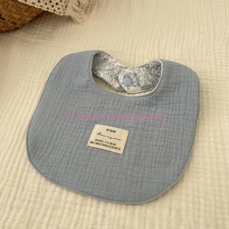 Babero alimentación bebé 85AE, delantal babero transpirable, paños para eructar para recién nacidos, suministros - imagen 3