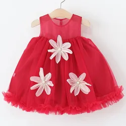 Vestido verano floral sin mangas para niña