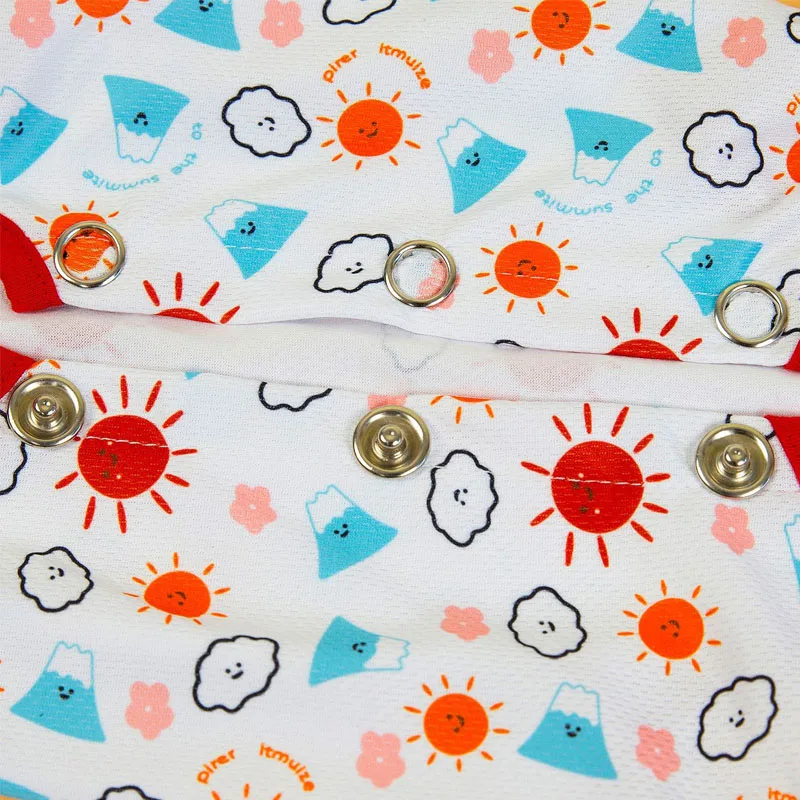 Ropa de malla para perros, mono envuelto, pijamas para perros pequeños Shih Tzu, ropa de verano para cachorros, chándal de recuperación, mono para cachorros - imagen 2