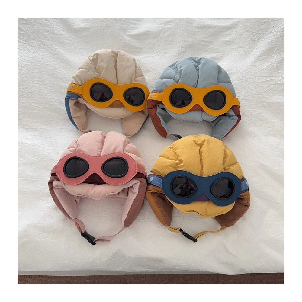 MILANCEL nuevo gorro de invierno para niños Lei Feng 2-6T franjas de diferente Color gorro con protección para los oídos para niños y niñas gorro de esquí cálido - imagen 3